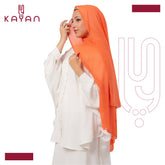 Chiffon Plain Scarf - Tiger Orange
